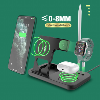 Multifunctional portable foldable mobile phone 4 in 1 multifunctional wireless charger station